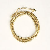 Collar - Pulsera Oro Mostacilla Gitana 40 cm y 45 cm
