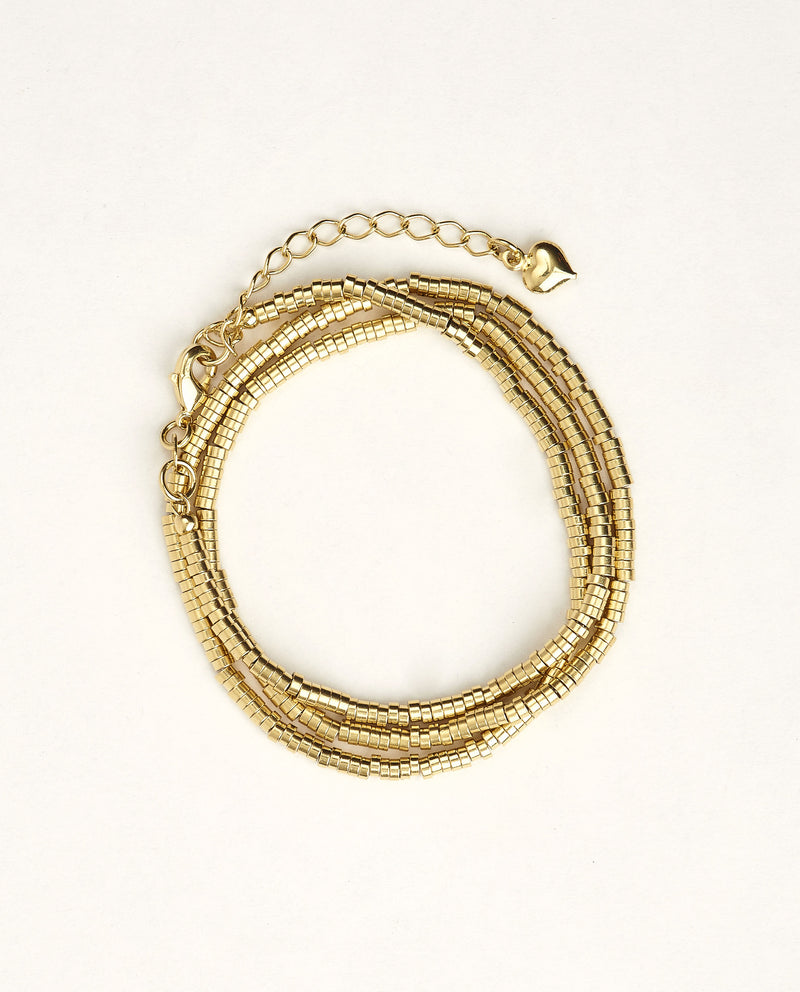 Collar - Pulsera  Oro Mostacilla Gitana 40 cm y 45 cm