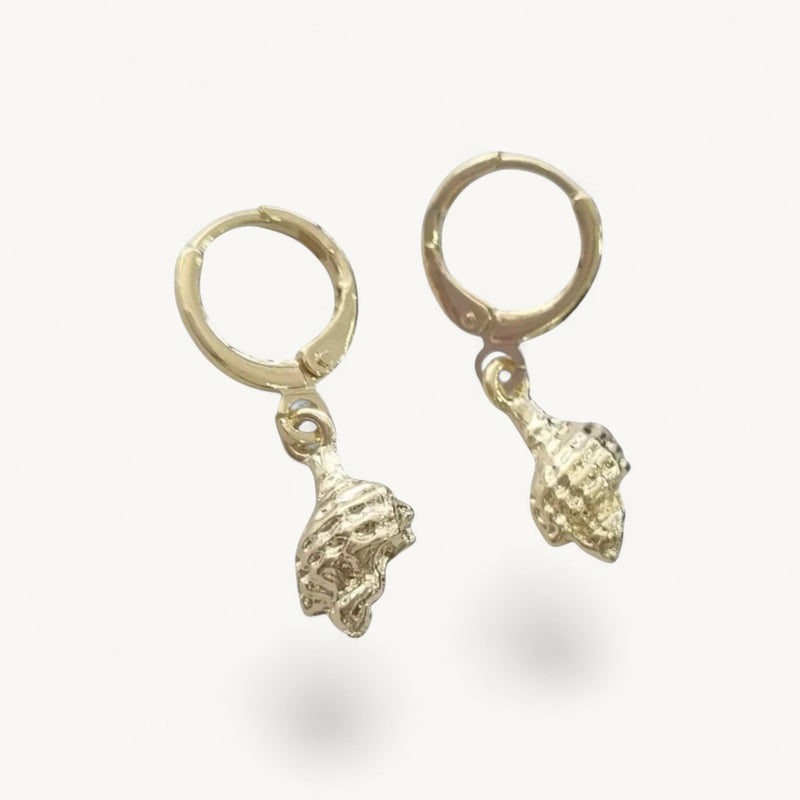 Argollas Oro Mini Caracola