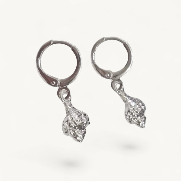Argollas Plata Mini Caracola