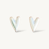 Aros Plata Corazón Zafiro
