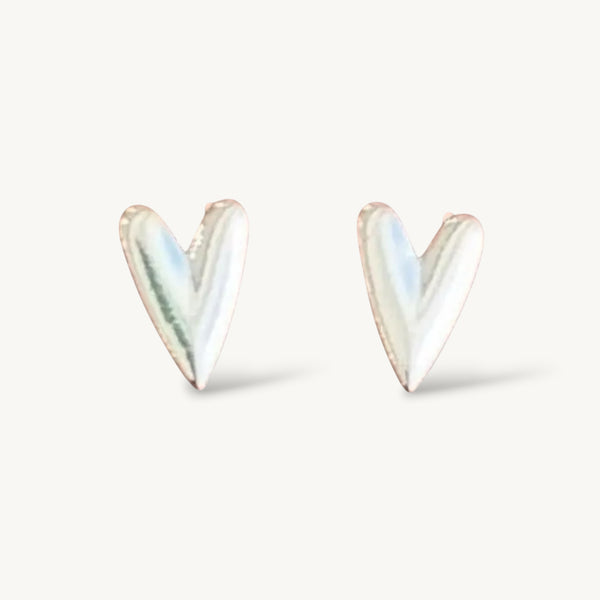 Aros Plata Corazón Zafiro
