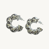Argollas plata Trenzada