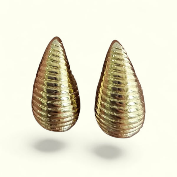Aros Oro Gota Rayada