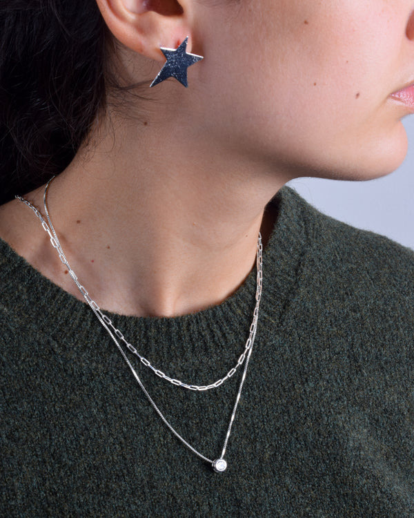 Aros Plata Estrella Helena