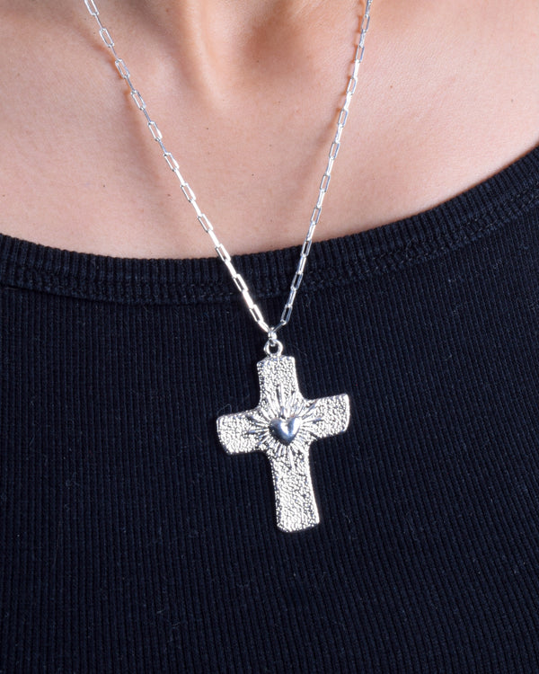 Collar Plata Cruz Lina