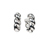 Argollas plata Trenzada