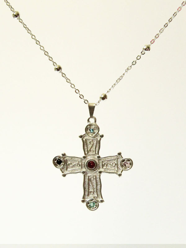COLLAR PLATA CRUZ POLA