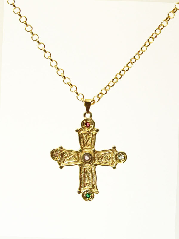 COLLAR ORO CRUZ POLA