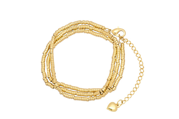 Collar - Pulsera  Oro Mostacilla Gitana 40 cm y 45 cm