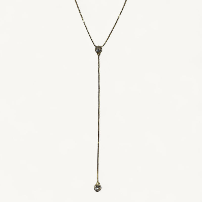 Collar Oro Punto de luz doble