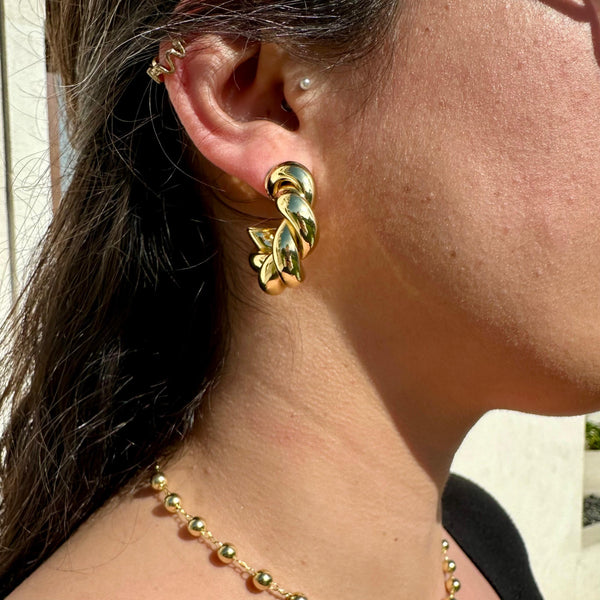 Argollas oro Trenzada