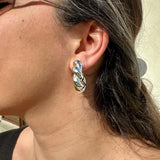 Argollas plata Trenzada