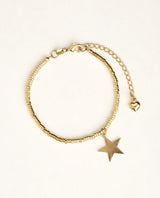 PULSERA ORO GITANA ESTRELLA