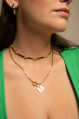 COLLAR ORO SIMONA INICIAL 45 CM
