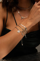 PULSERA PLATA GITANA LETRA CALA