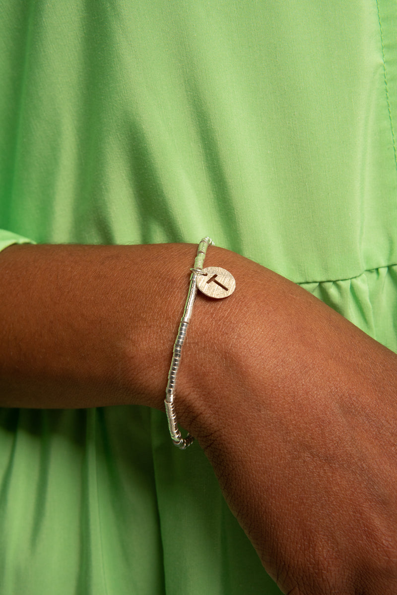 PULSERA PLATA GITANA LETRA CALA