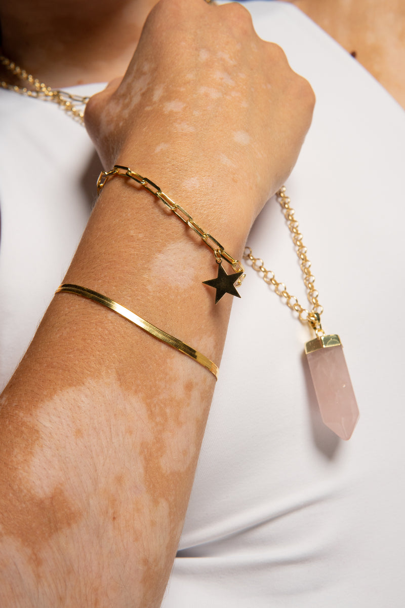 PULSERA ORO ESLABON ESTELA