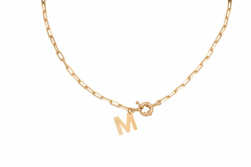 COLLAR ORO SIMONA INICIAL 45 CM