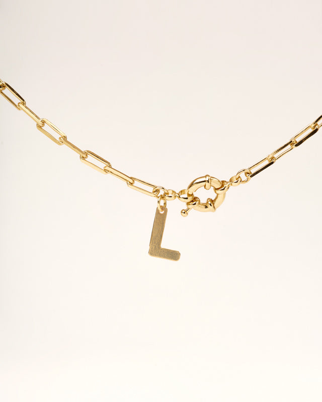 COLLAR ORO SIMONA INICIAL 45 CM