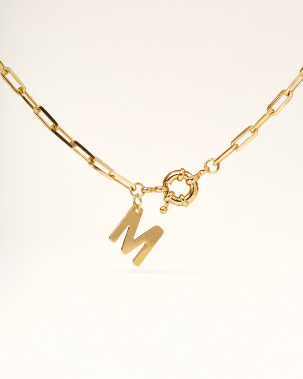 COLLAR ORO SIMONA INICIAL 45 CM