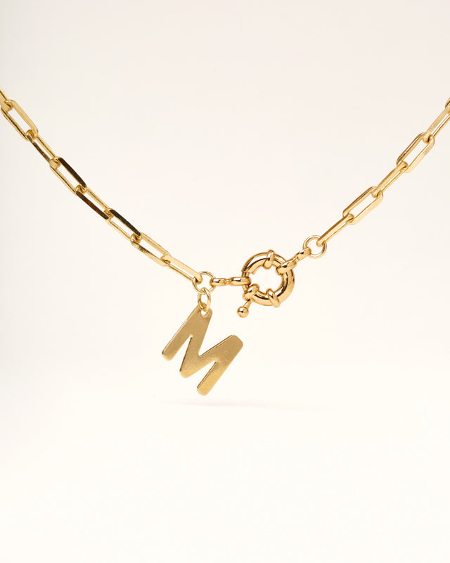 COLLAR ORO SIMONA INICIAL 45 CM