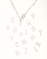 COLLAR PLATA SIMONA INICIAL  45 CM