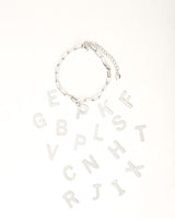 PULSERA PLATA ESLABON LETRA CATALINA