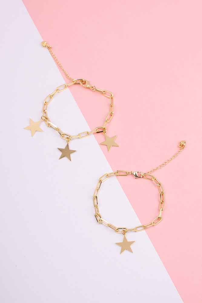 PULSERA ORO ESLABON ESTELA