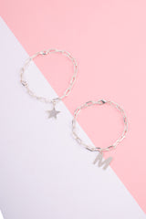 PULSERA PLATA ESLABON LETRA CATALINA